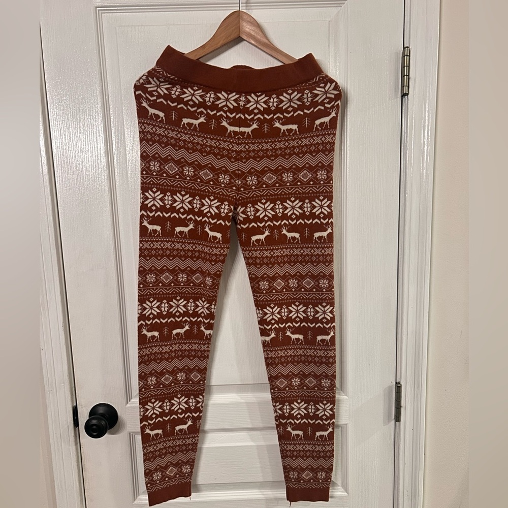 Forever 21 Brown and White Patterned  Leggings